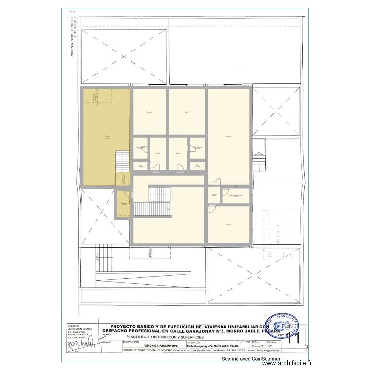 Villa Karina RDC. Plan de 16 pièces et 324 m2