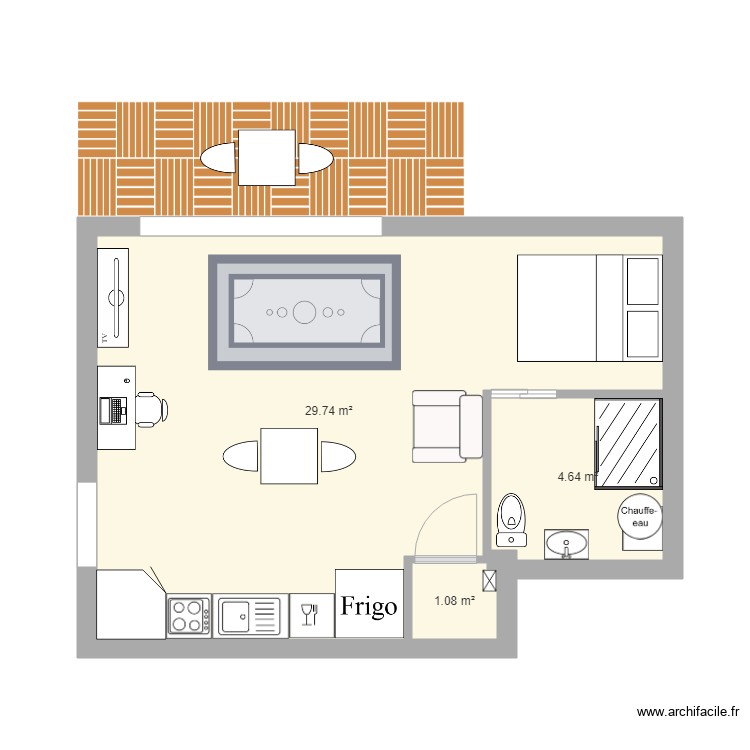 Studio Version 2. Plan de 0 pièce et 0 m2