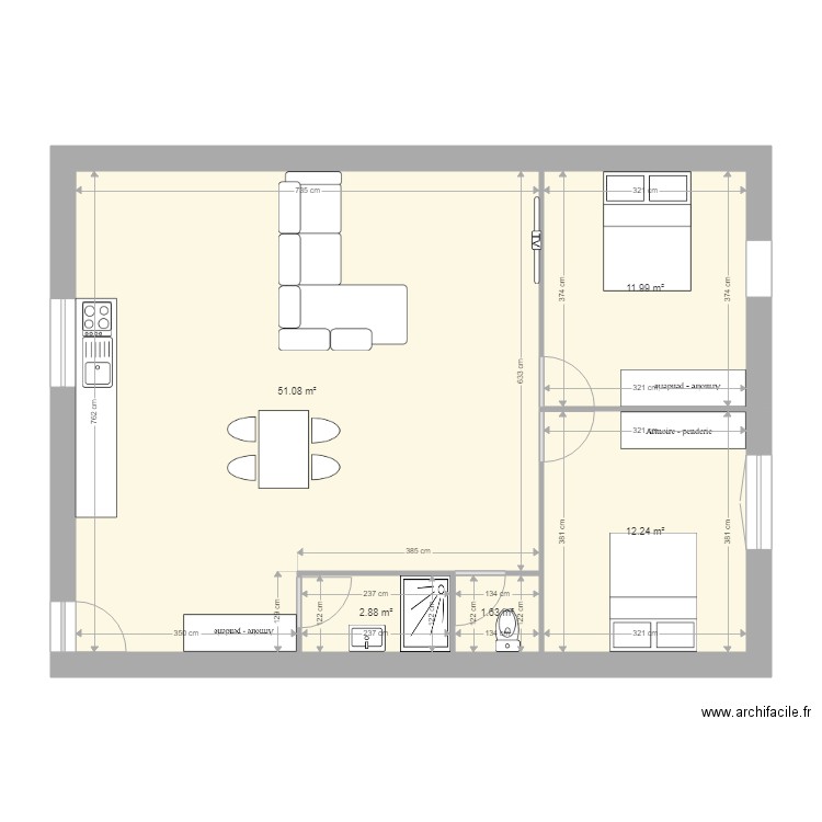 3ème étage droit Rep APRES. Plan de 0 pièce et 0 m2