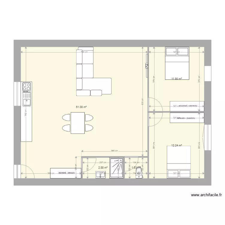 3&egrave;me &eacute;tage droit Rep APRES. Plan de 