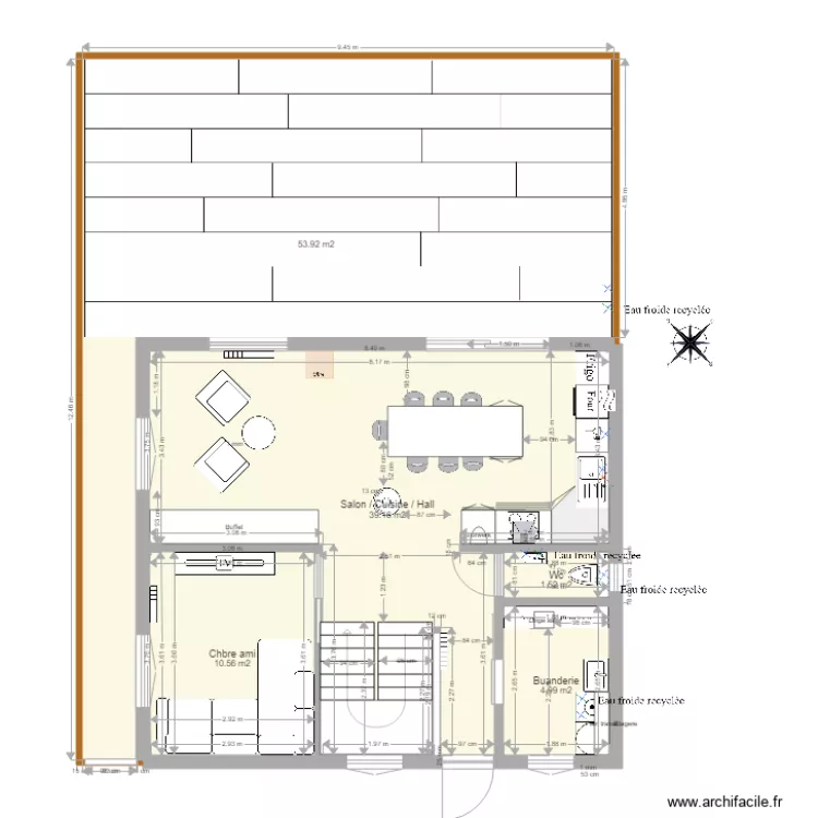 Les plaines - Aménagement distrib eau ch + fr + rec - V7.1 - 16.07.2022. Plan de 0 pièce et 0 m2 Les plaines - Aménagement distrib eau ch + fr + rec - V7.1 - 16.07.2022. Plan de 0 pièce et 0 m2