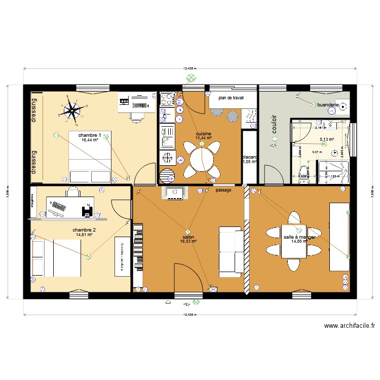 plan definitif simplifié installation . Plan de 0 pièce et 0 m2