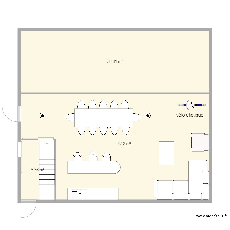 plan hangar étage v2. Plan de 0 pièce et 0 m2
