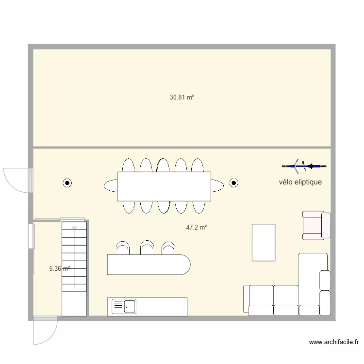 plan hangar &eacute;tage v2. Plan de 