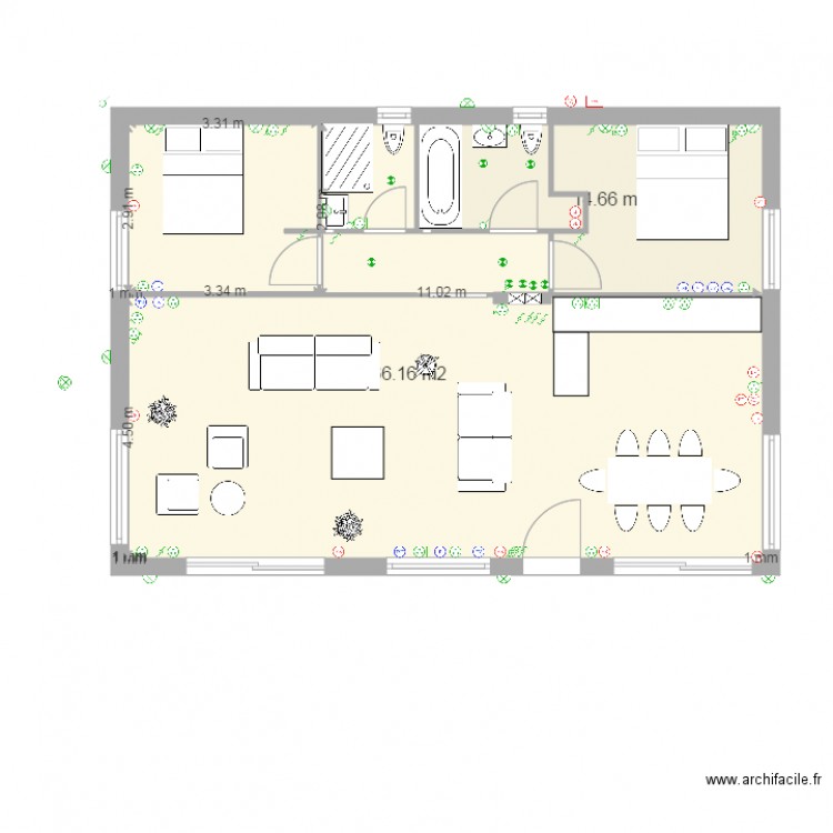 AYSE 3 eclairage et prises. Plan de 0 pièce et 0 m2