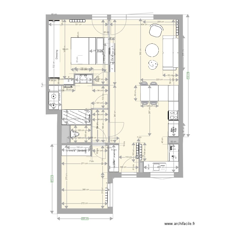 Appart Yann modif 4. Plan de 0 pièce et 0 m2