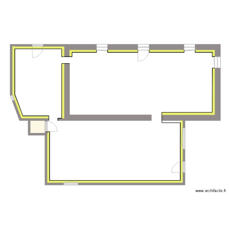 maison. Plan de 1 pièce et 1 m2