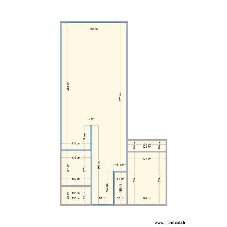 godefroy. Plan de 6 pièces et 29 m2