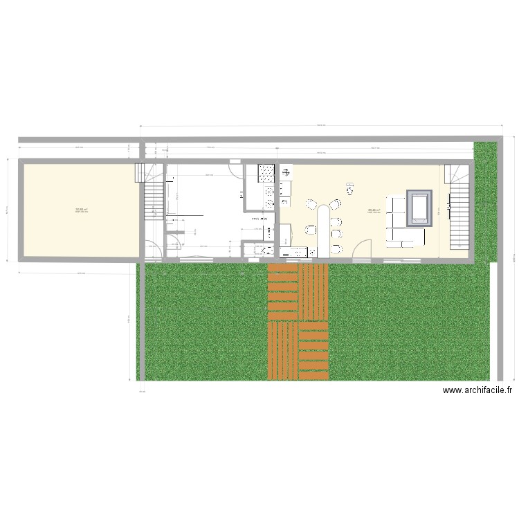 Appartement 12 V2. Plan de 8 pièces et 160 m2