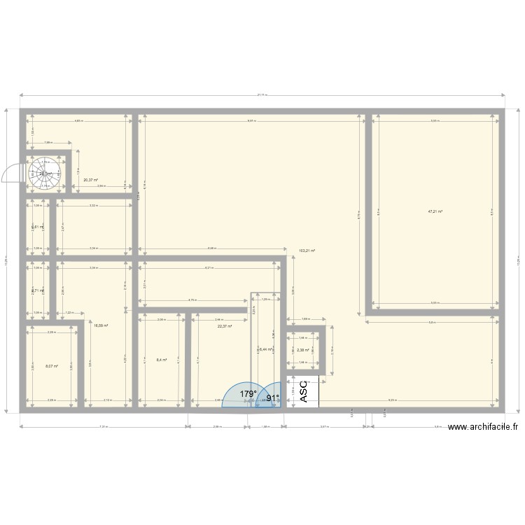 CALI DREAM SOUS SOL 1. Plan de 38 pièces et 743 m2