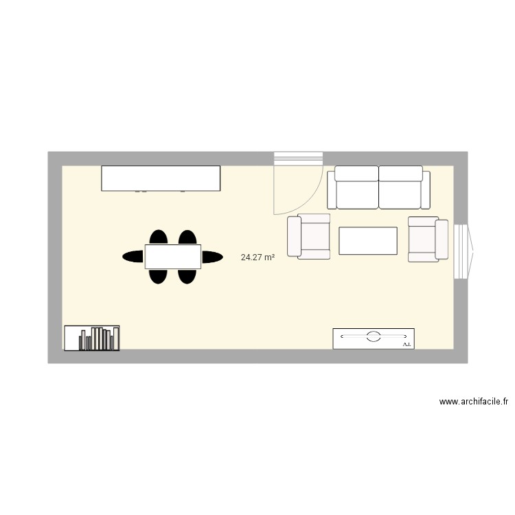 Salle salon. Plan de 0 pièce et 0 m2