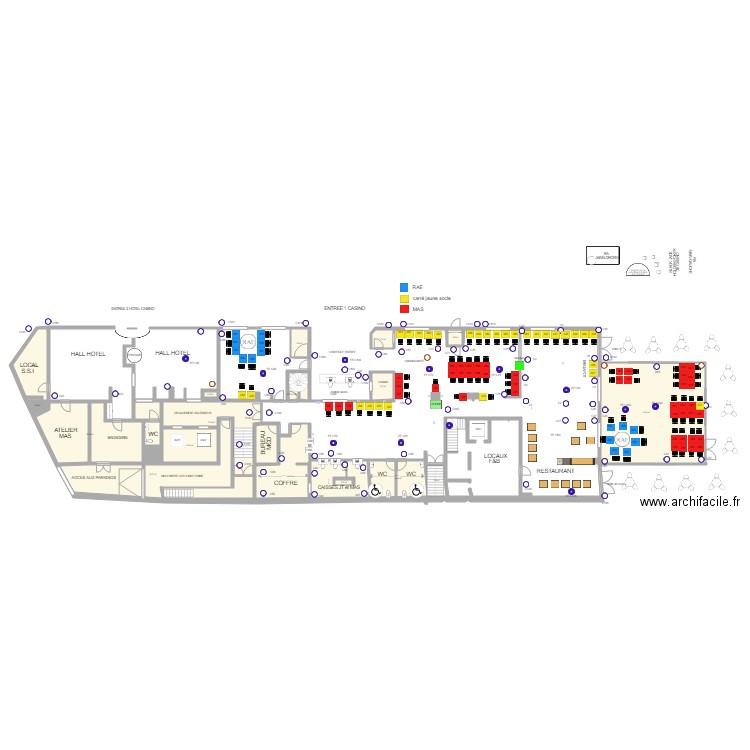 Plan de salle RDC 20 07 2019. Plan de 0 pièce et 0 m2