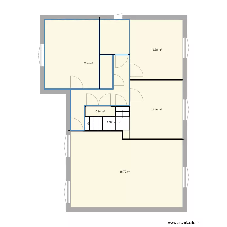 Maison mur exterieur. Plan de 