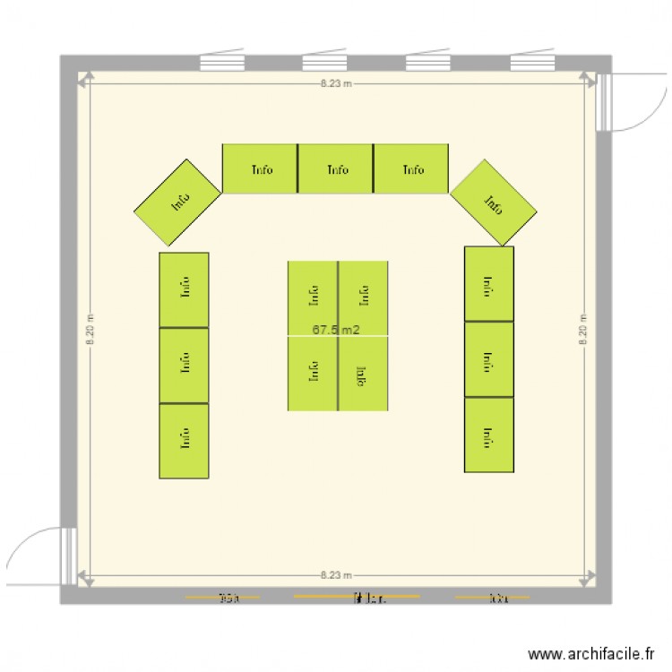 Salle G104. Plan de 0 pièce et 0 m2