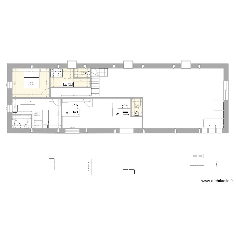 Etage floirac 2. Plan de 0 pièce et 0 m2