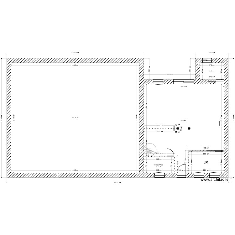 BOUR RDC. Plan de 0 pièce et 0 m2