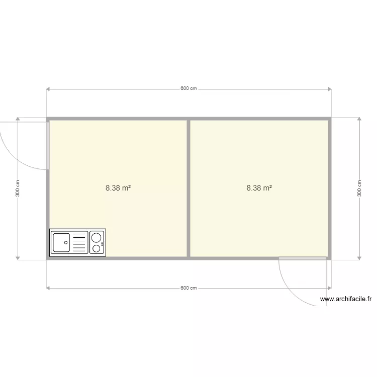 6030 vestiaire refectoire. Plan de 