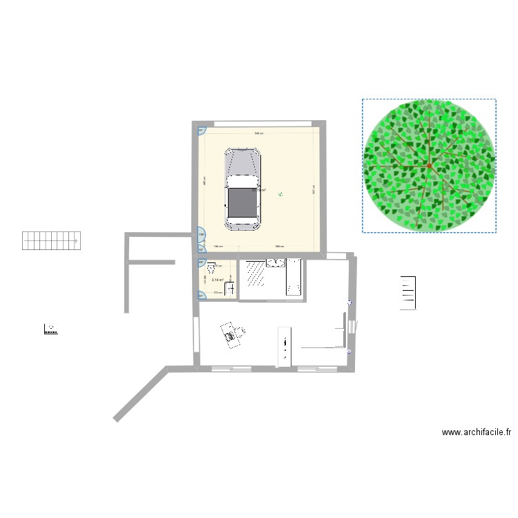Extension. Plan de 0 pièce et 0 m2