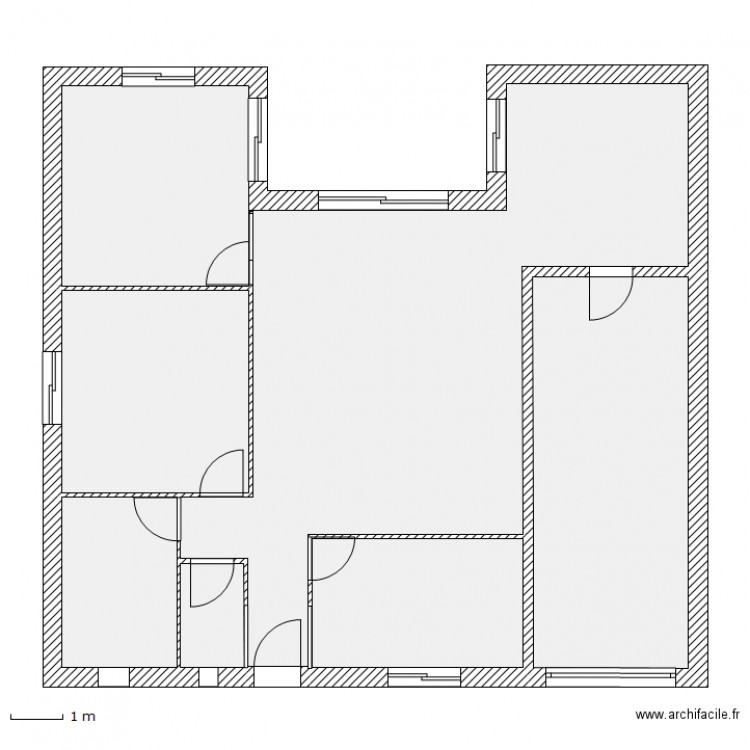 maison toit terrasse. Plan de 0 pièce et 0 m2