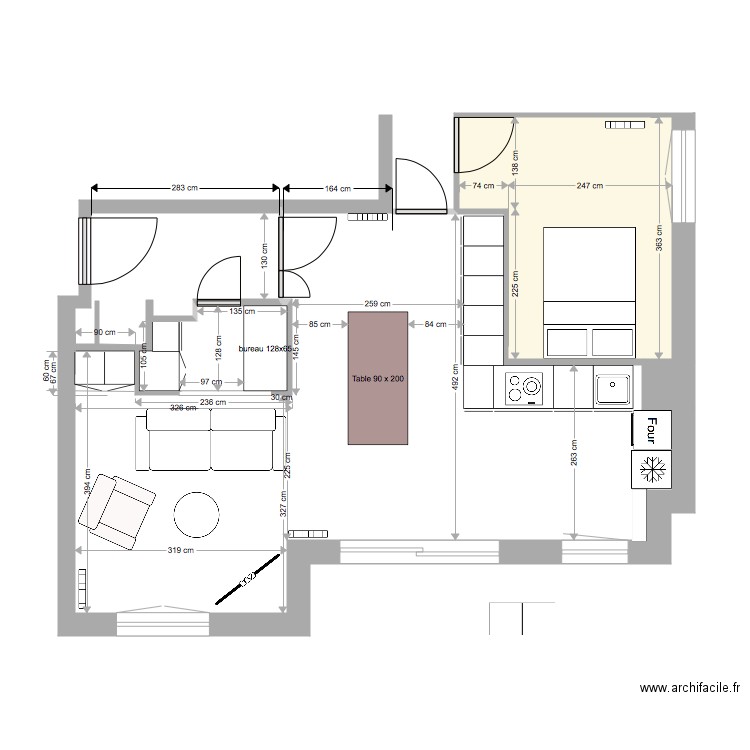 bureau v3. Plan de 0 pièce et 0 m2