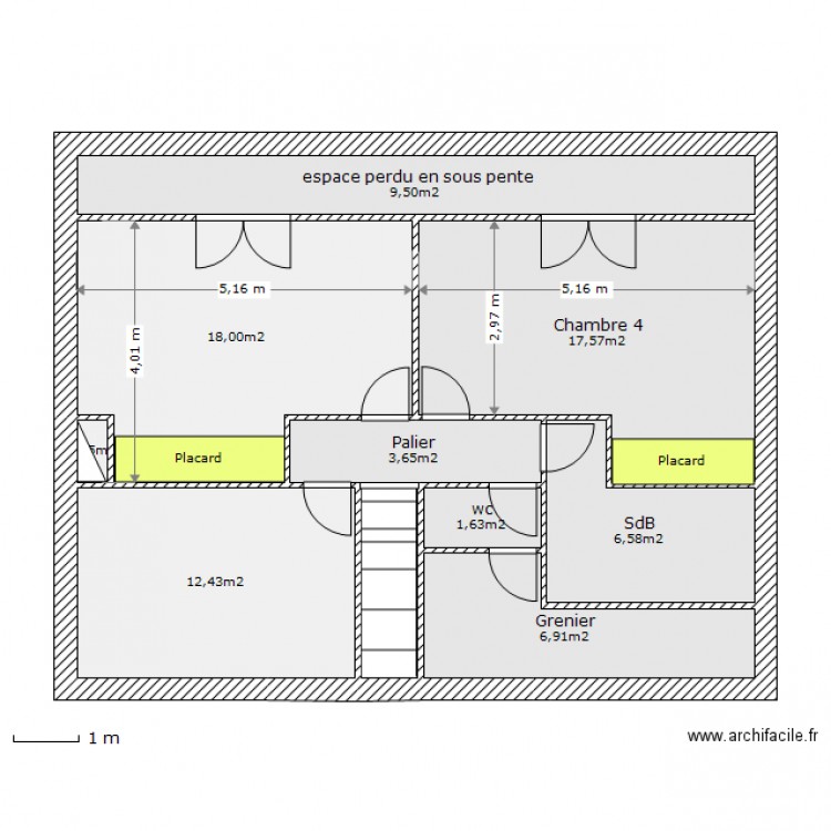 Cornouaille-Etage. Plan de 0 pièce et 0 m2