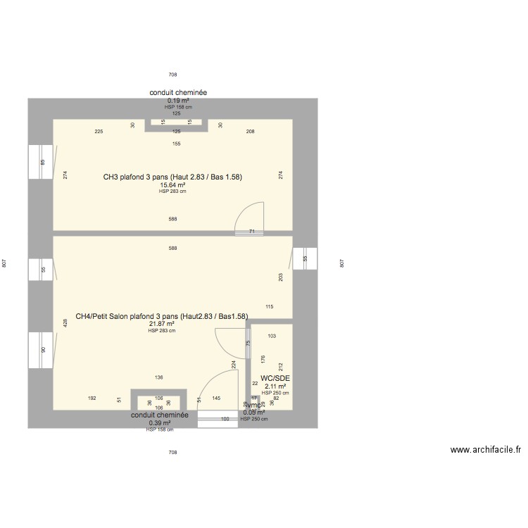 étage maison gravoire. Plan de 0 pièce et 0 m2