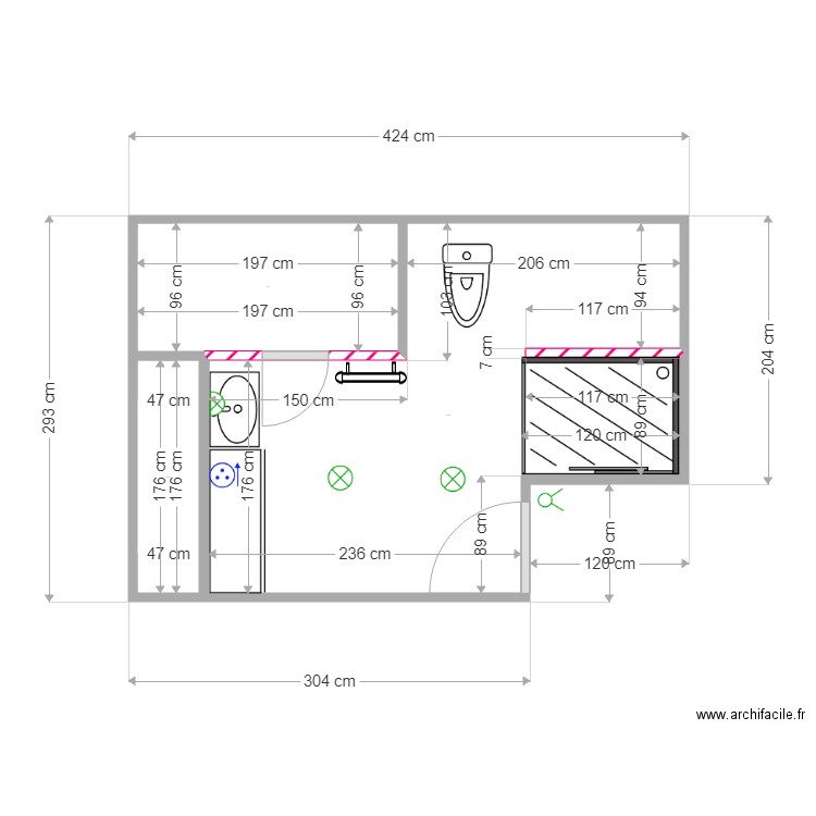 BENOIT SDB. Plan de 0 pièce et 0 m2