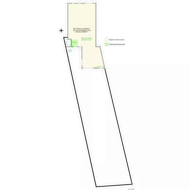 plan de masse apr&egrave;s 2. Plan de 