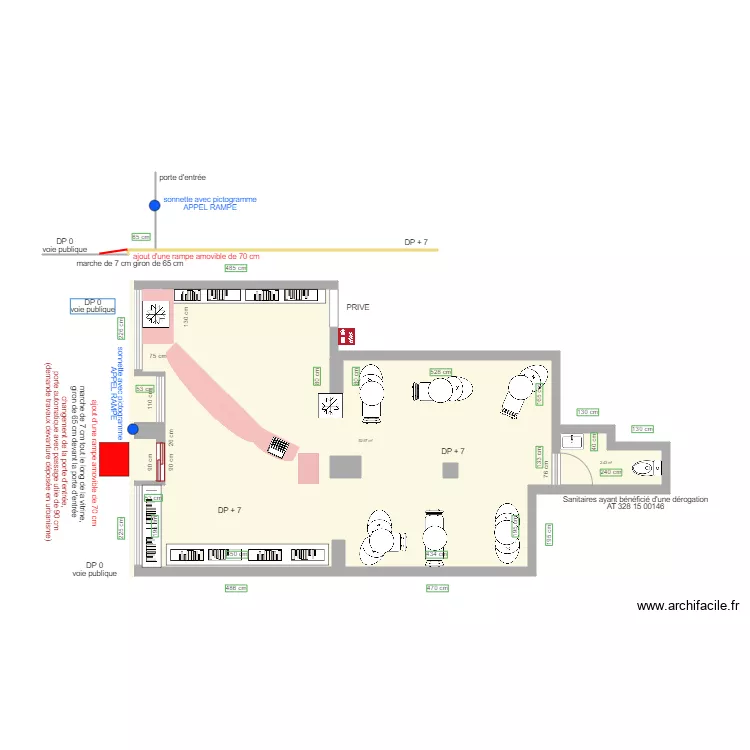 LA DUCHESSE ANNE APRES TRAVAUX. Plan de 