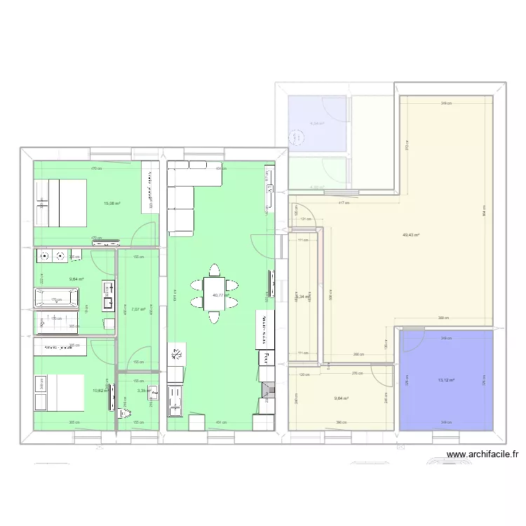 Henriville amenagement test appt 2.1. Plan de 
