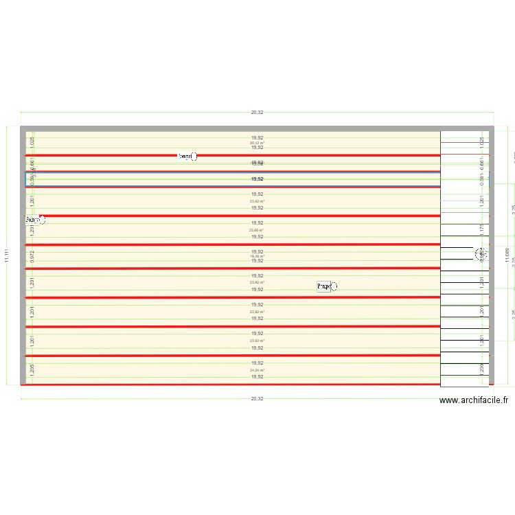 collot charpe. Plan de 10 pièces et 208 m2