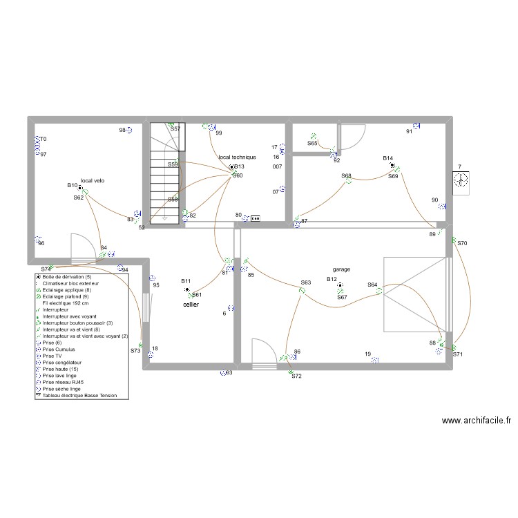 gerard ssol pc. Plan de 6 pièces et 85 m2