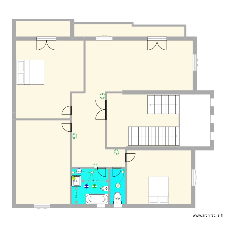 2er . Plan de 10 pièces et 162 m2