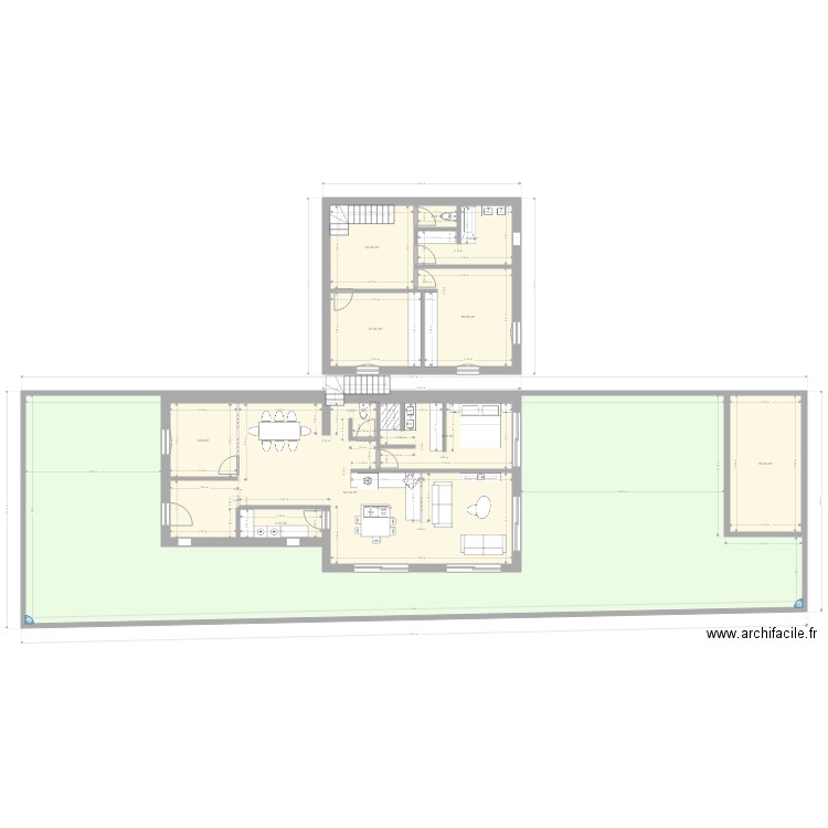 Plan de masse OPTIMAL CUBE aménagé. Plan de 0 pièce et 0 m2