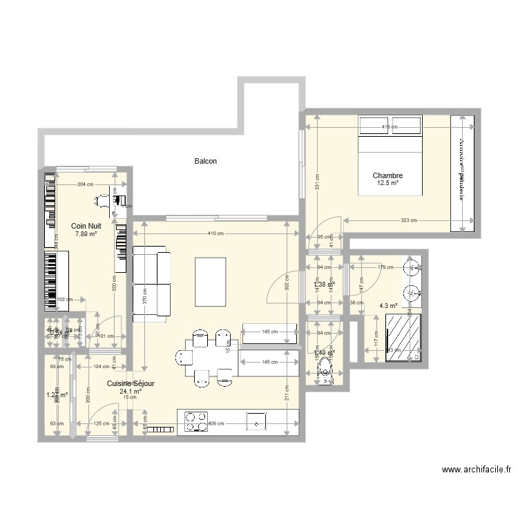 Delohine Gambetta. Plan de 0 pièce et 0 m2