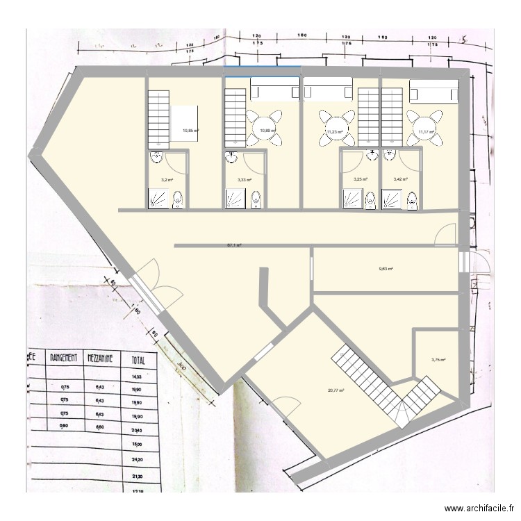 RDC MEZE ORIGINAL. Plan de 0 pièce et 0 m2