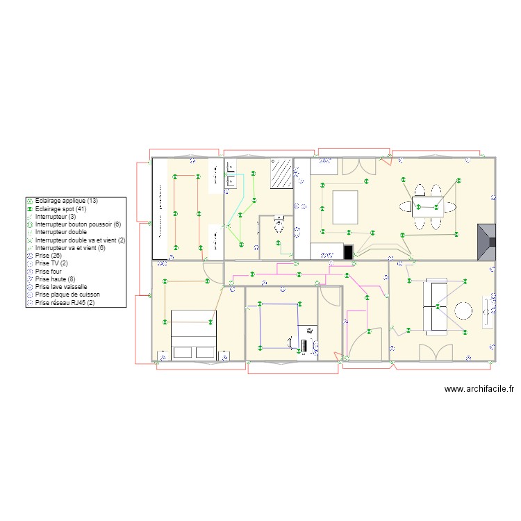 Maison Damien Electricite. Plan de 0 pièce et 0 m2