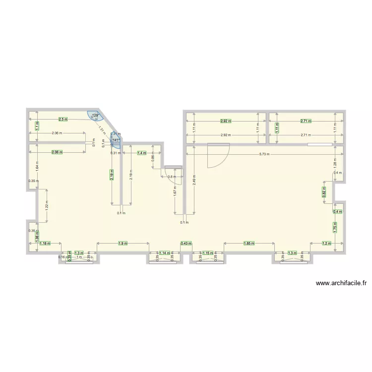 DUVIVIER 1ER ETAGE INITIAL. Plan de 