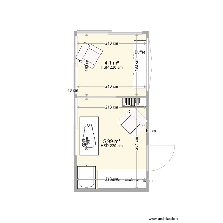 Véranda en chambre avec meubles. Plan de 0 pièce et 0 m2