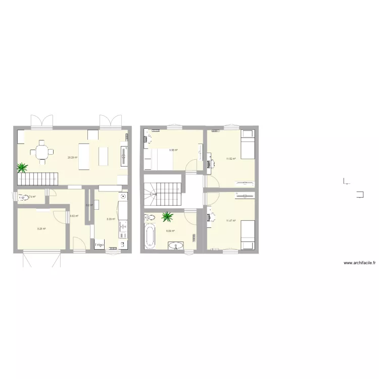 maison. Plan de maison. Plan de