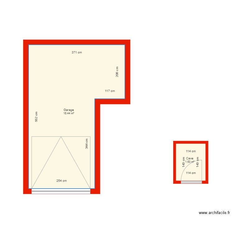 BI 4244 annexe garage et cave côté. Plan de 0 pièce et 0 m2