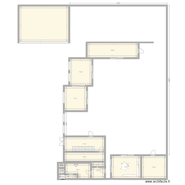 la bassée. Plan de 12 pièces et 196 m2