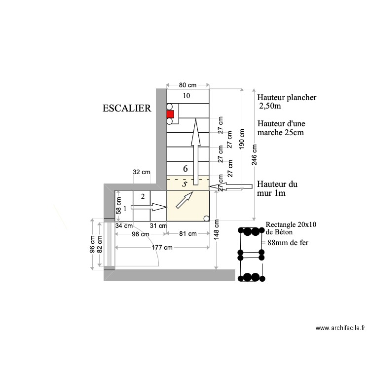 Escalier Briouze. Plan de 0 pièce et 0 m2