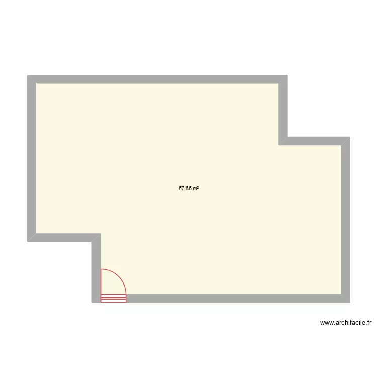 maison. Plan de 1  et 58 m²