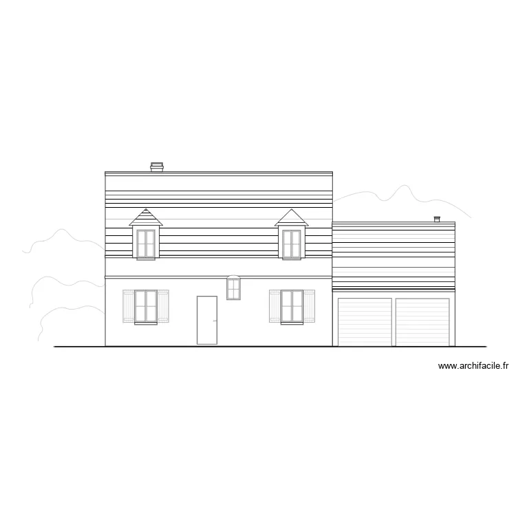 Façade avant travaux. Plan de Façade avant travaux. Plan de