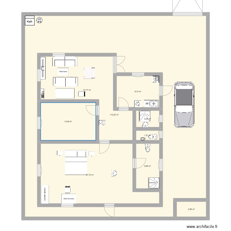 Maison. Plan de 9 pièces et 333 m2