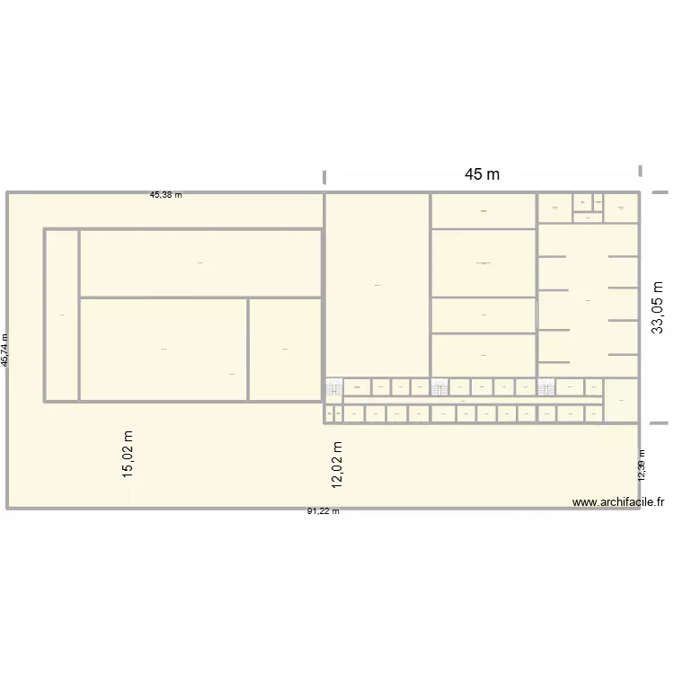 depot brut guerlande 3. Plan de 45  et 5006 m²
