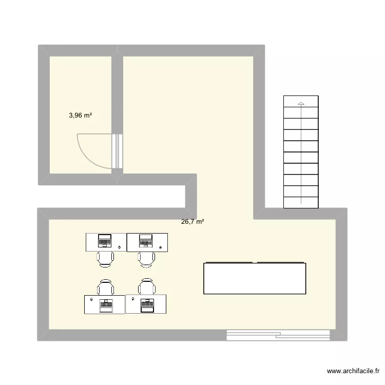 mag oc. Plan de 2  et 31 m²