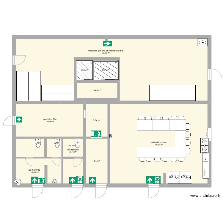 sanitaire services techniques. Plan de 11 pièces et 151 m2