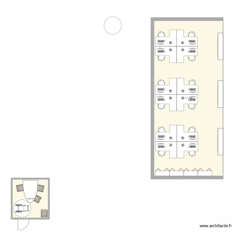 essai open space. Plan de 2 Pièces et 87 m² essai open space. Plan de 2 Pièces et 87 m²